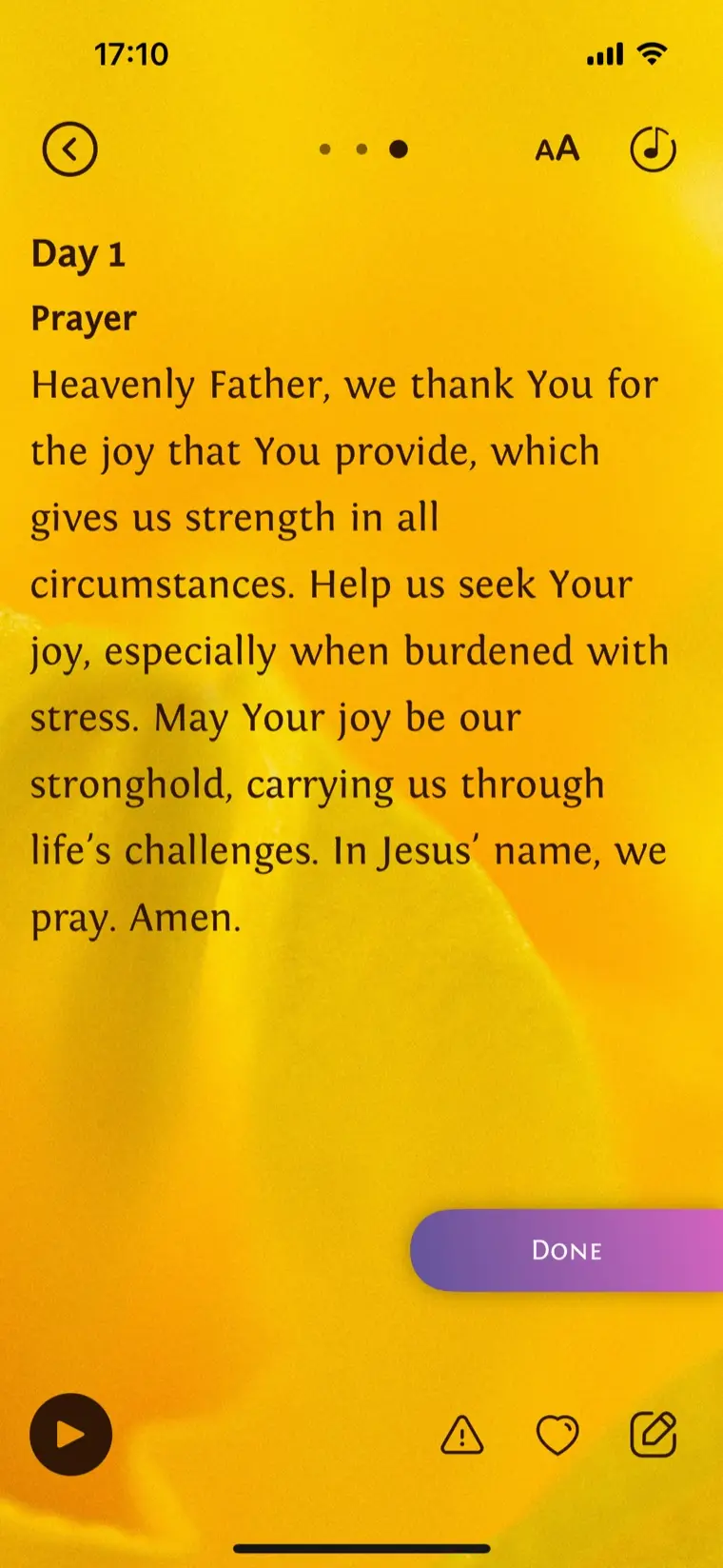 A guided written prayer